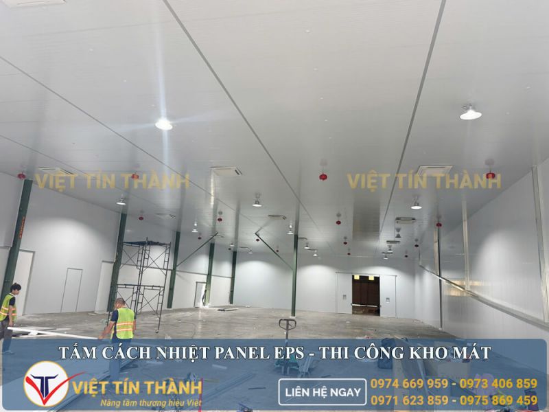thi công kho mát bằng tấm panel eps