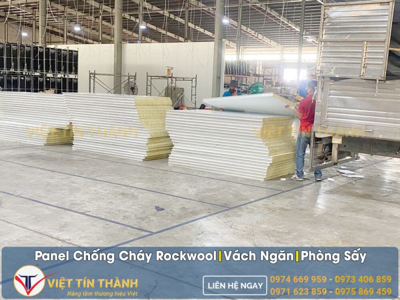 panel rockwool chống cháy