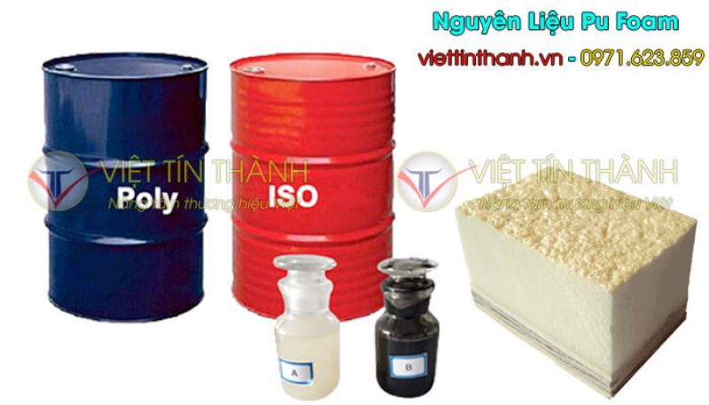 Nguyên Liệu Pu Foam 2 Thành Phần. Ảnh: Việt Tín Thành