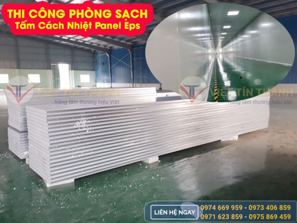 thi công phòng sạch bằng tấm cách nhiệt panel eps