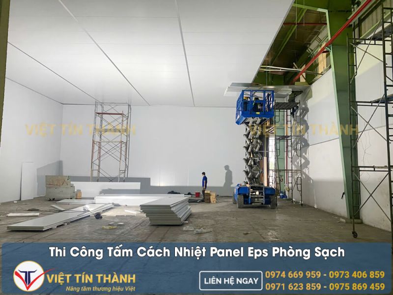 thi công tấm panel eps phòng sạch